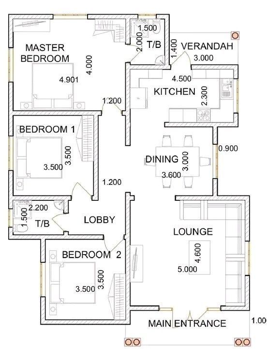 Premium residence floor plan